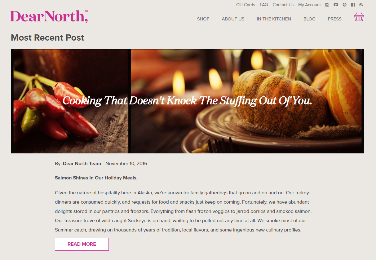Dear North Thanksgiving Blog
